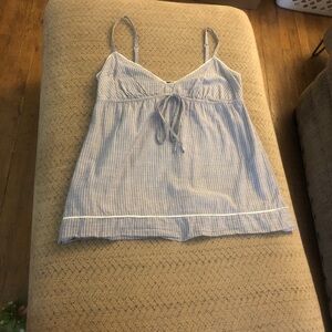 GAP Blue and White Striped Top